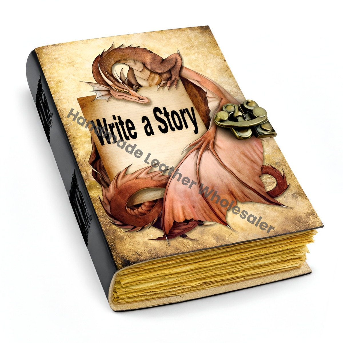 Handmade Dragon Leather Journal: Personalized Story Book for Writers
