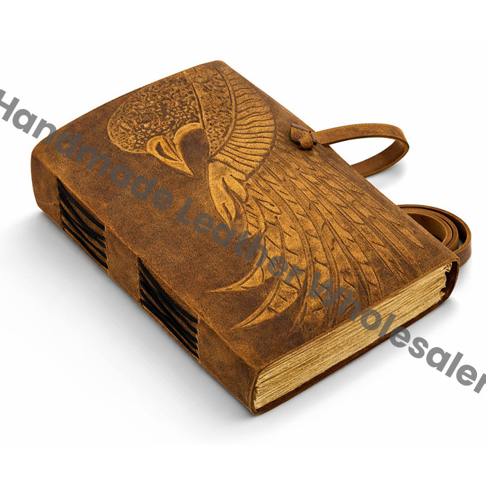 Handmade Eagle Embossed Leather Journal Blank Spell book of shadows - Vintage Travel Journal Junk Journal for him and her