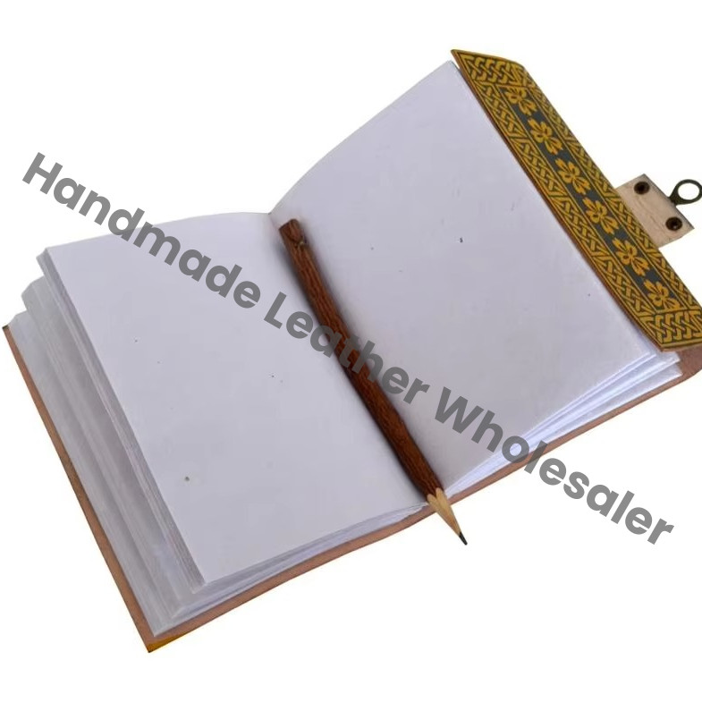 Handmade Embossed Celtic Flying Dragon Spiral Bound Leather Notebook Diary with Eco-friendly Paper Customized Organizer Notepad