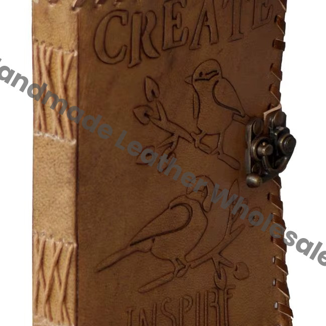 Handmade Embossed Create Birds Design Notebook & Sketchbook Leather Journal Hard Cover Sketchbook Journal Note Book Gift Cover
