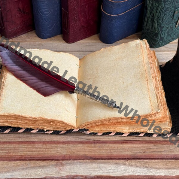 Handmade Faux Leather Spellbook Journal – Gothic Eye Grimoire