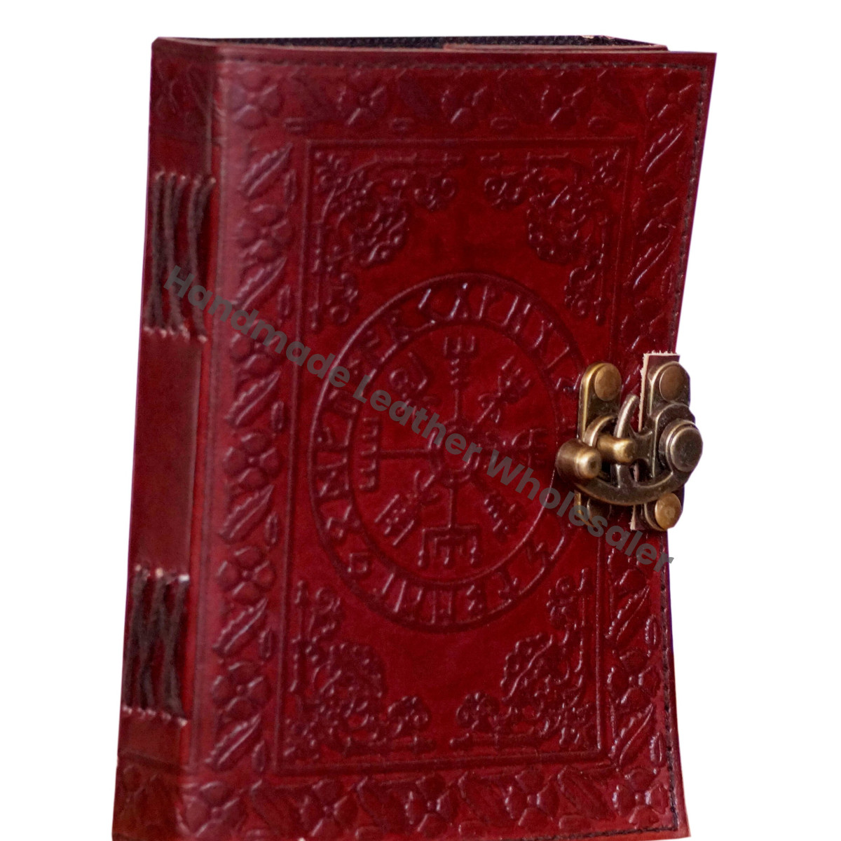 Handmade Genuine Leather Address Book Mandala Chakra Embossed Antique Design Eco-friendly Paper Custom Logo
