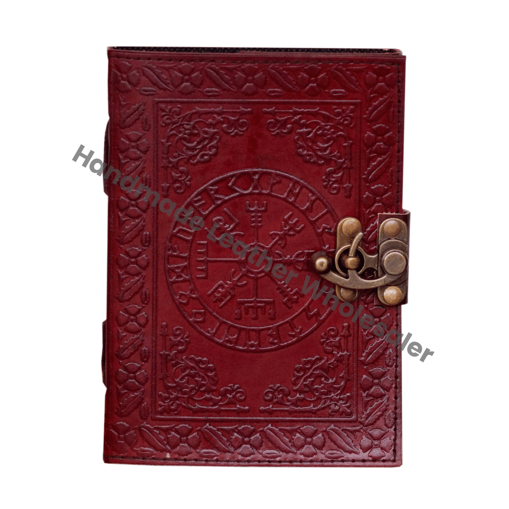 Handmade Genuine Leather Address Book Mandala Chakra Embossed Antique Design Eco-friendly Paper Custom Logo