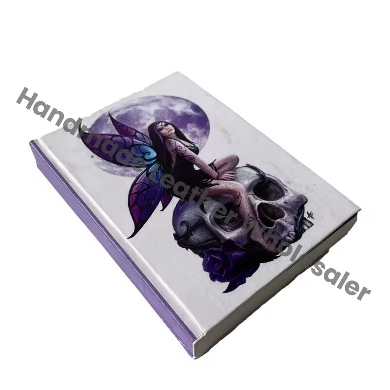 Handmade Hard Cover Printed Journal Butterfly Women Moon Design Eco-friendly Paper Notebook Sketchbook Diary Gift Custom Logo