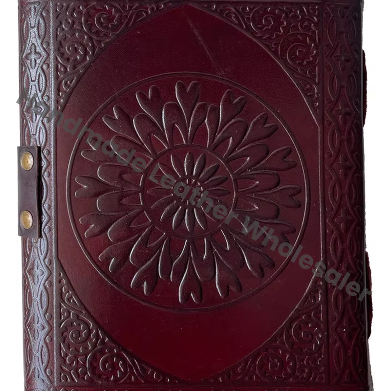 Handmade Hardcover Leather Address Book Ouija Design Wiccan Lock Clasp Witchcraft Pagan Celtic Spell Book