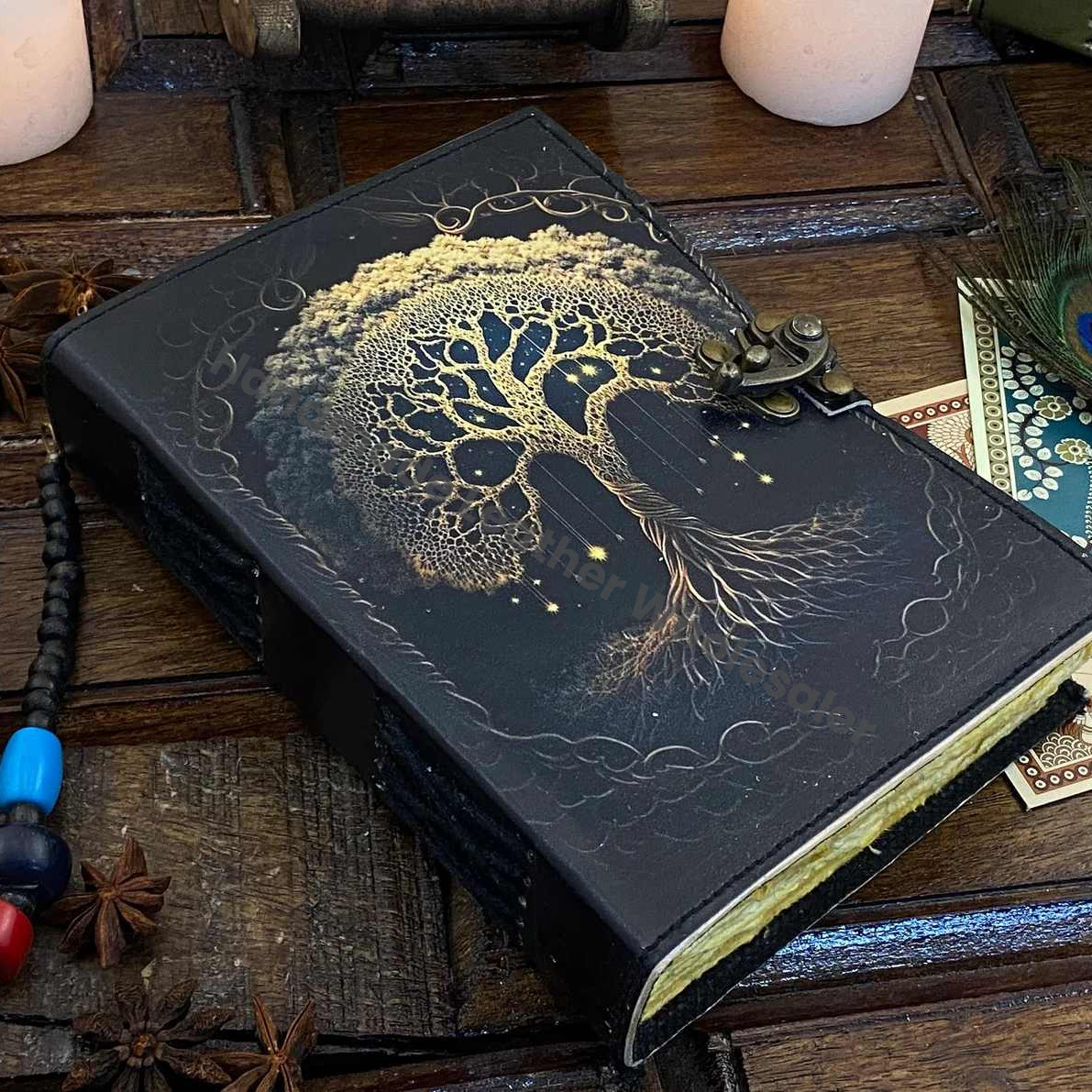 Handmade Journal Tree of Life - Genuine Leather Notebooks For Women - Beautiful Journal For sketchbook Traveling Blank Book handmade Paper