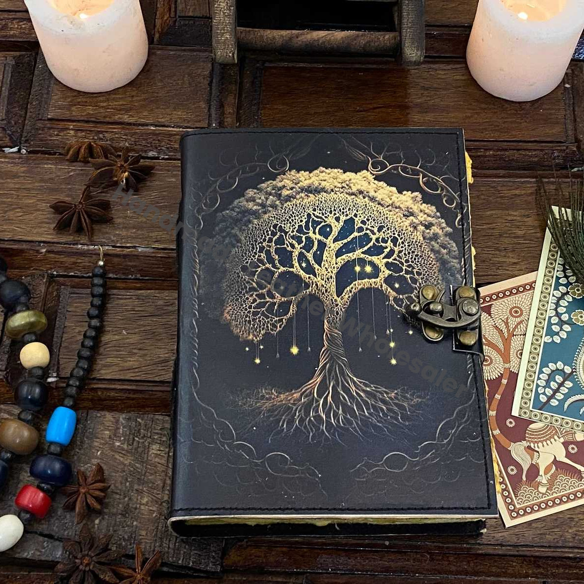 Handmade Journal Tree of Life - Genuine Leather Notebooks For Women - Beautiful Journal For sketchbook Traveling Blank Book handmade Paper