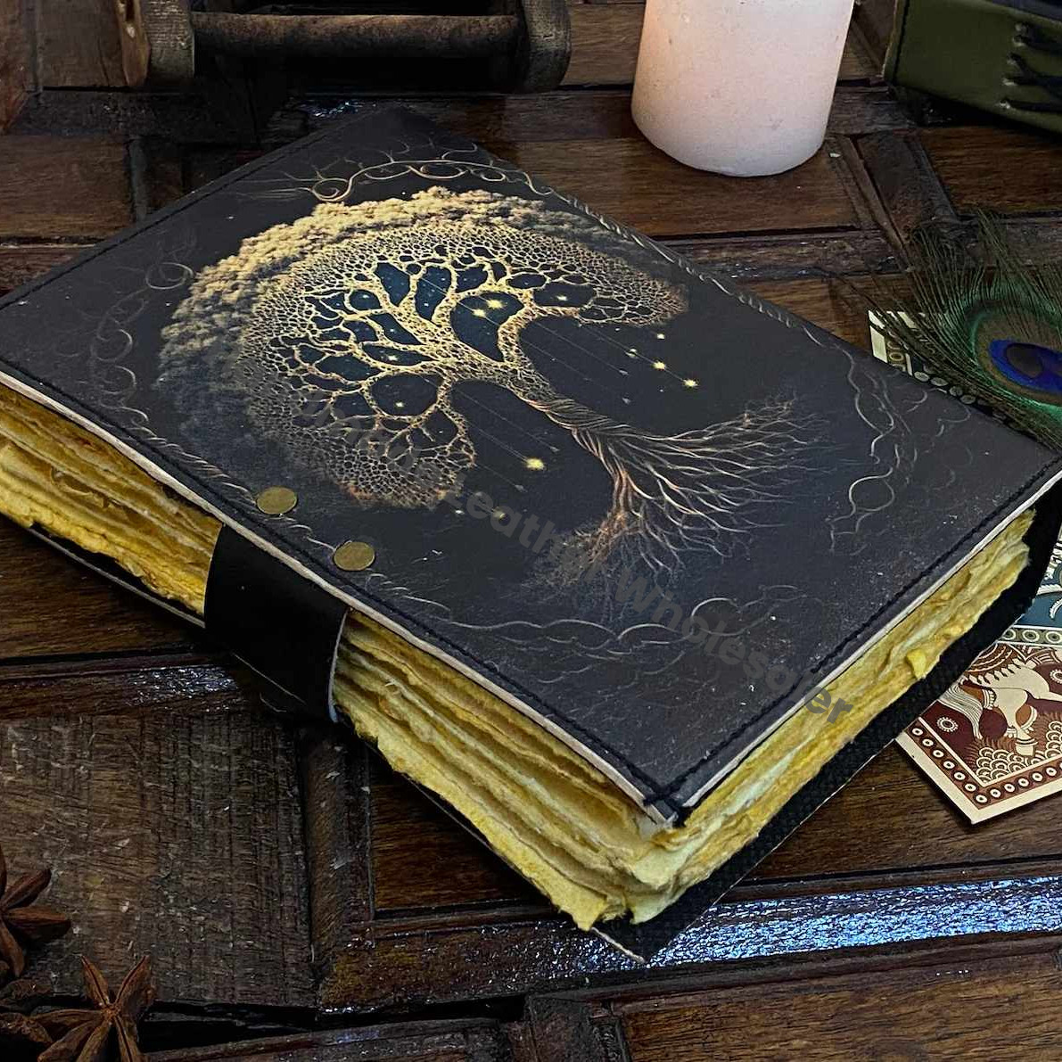 Handmade Journal Tree of Life - Genuine Leather Notebooks For Women - Beautiful Journal For sketchbook Traveling Blank Book handmade Paper