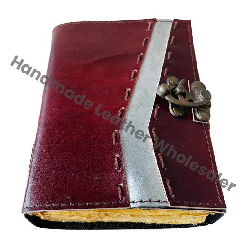 Handmade Leather Charcoal Thermal Binding Hardcover Personal Organizer Notebook Celtic Antique Design for Office Writing Gift