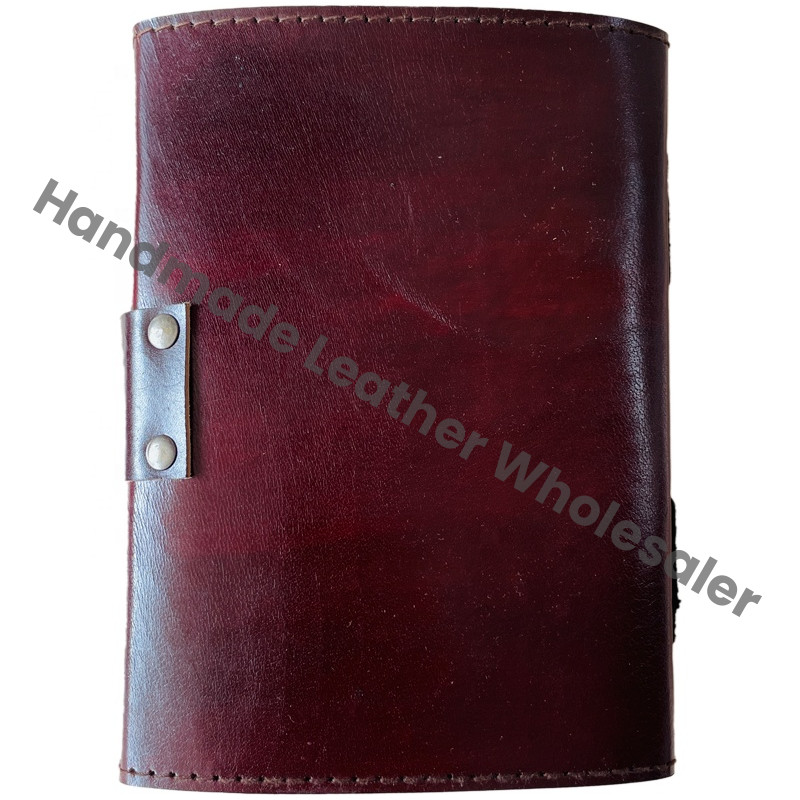 Handmade Leather Charcoal Thermal Binding Hardcover Personal Organizer Notebook Celtic Antique Design for Office Writing Gift