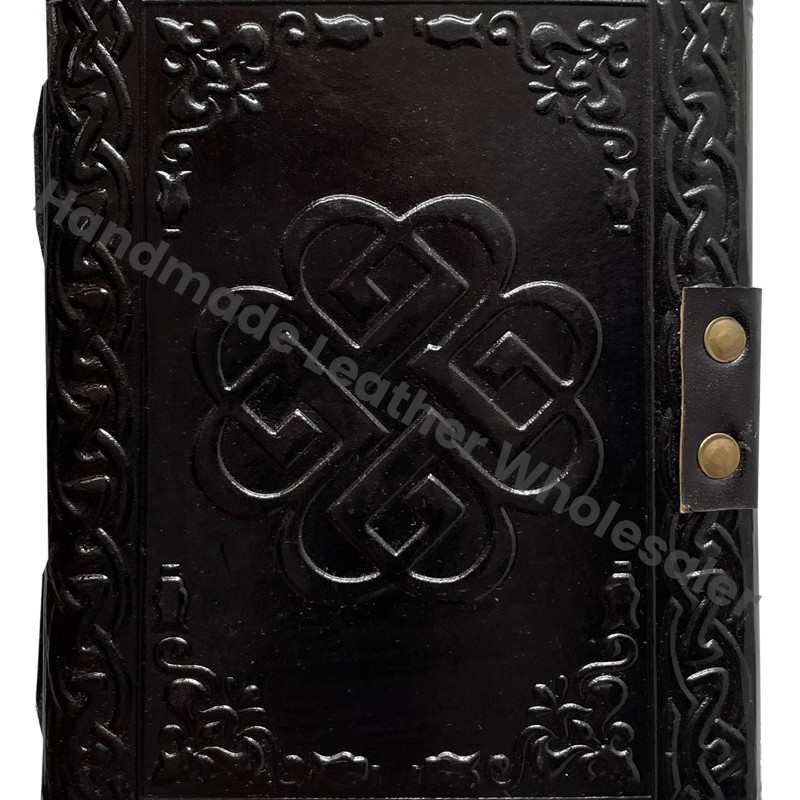 Handmade Leather Cover Gratitude Journal-Eco-Friendly Cotton Paper Loose-Leaf Spiral Binding for Men & Women-Gift Box Packaging