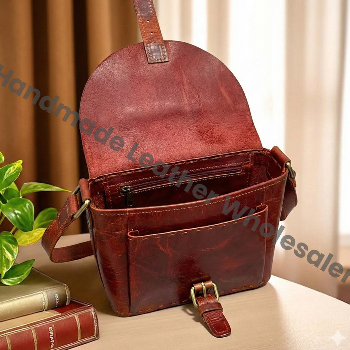 Handmade Leather Crossbody Bag – Boho Fringe Purse with Heart Embossed Design, Vintage Festival Western Gypsy Shoulder Bag, Unique Gift