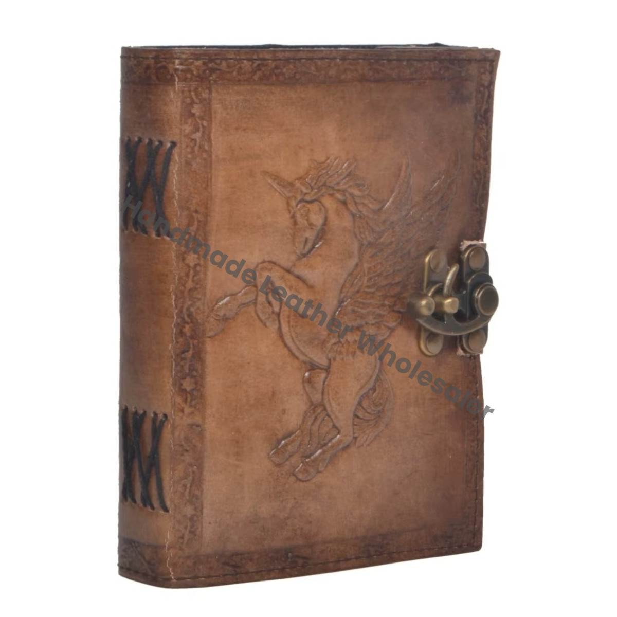 Handmade Leather Embossed Blank Journal Notebook Grimoire Office Diary College Poetry Sketch Gift Custom Logo