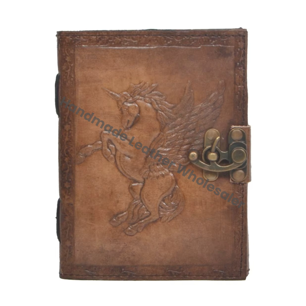 Handmade Leather Embossed Blank Journal Notebook Grimoire Office Diary College Poetry Sketch Gift Custom Logo