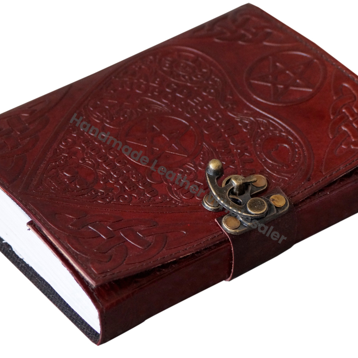 Handmade Leather Embossed Ouija Design Journal Book of Shadows Witch Craft Notebook & Sketchbook