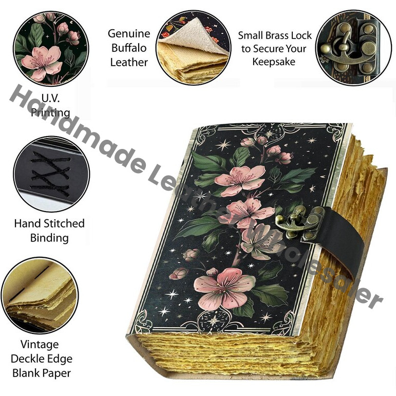 Handmade Leather Grimoire: Book of Shadows, Wiccan Journal
