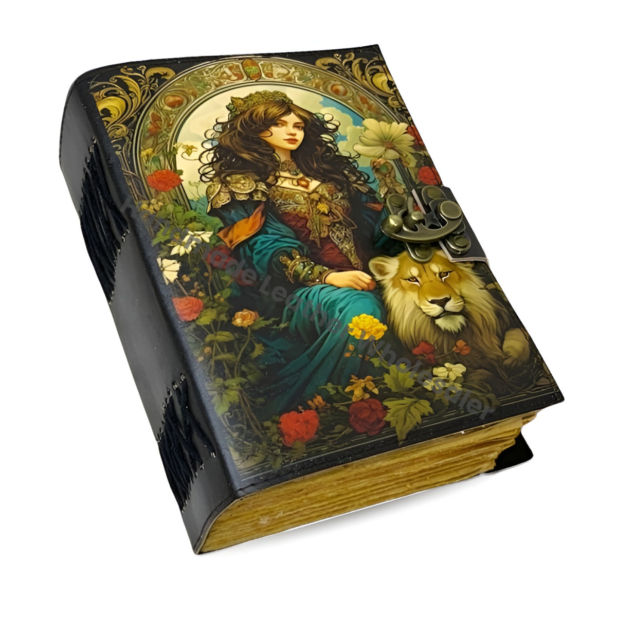 Handmade Leather Grimoire Journal – Book of Shadows, Vintage Witchcraft Spellbook, Wiccan Pagan Gothic Magic Diary Gift