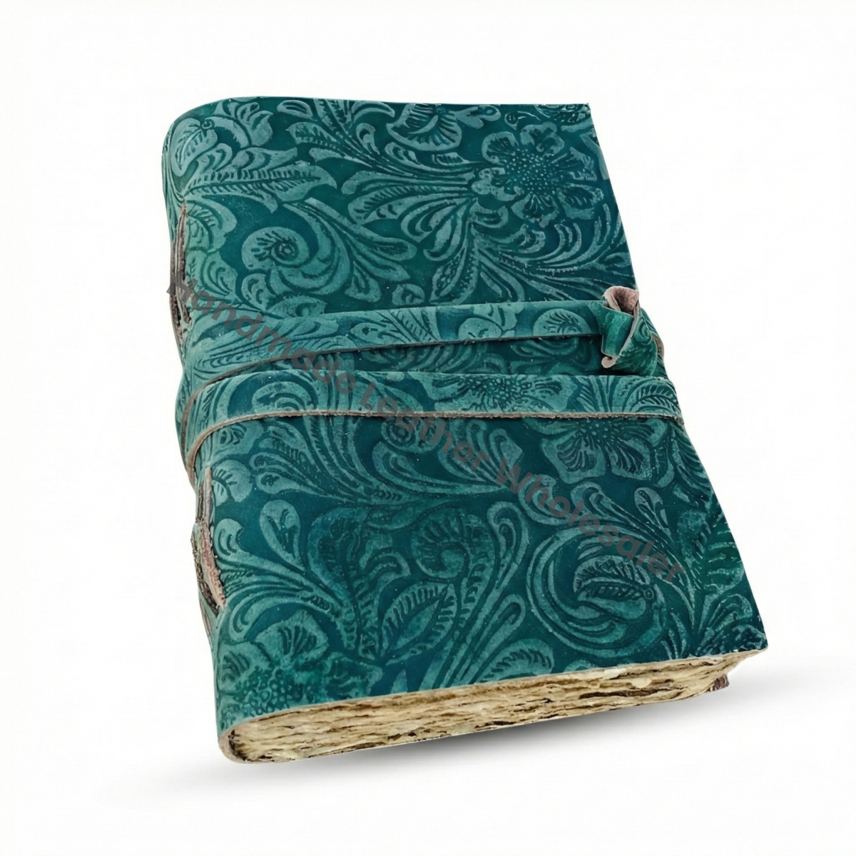 Handmade Leather Journal: Antique Deckle Edge Paper, Sketchbook