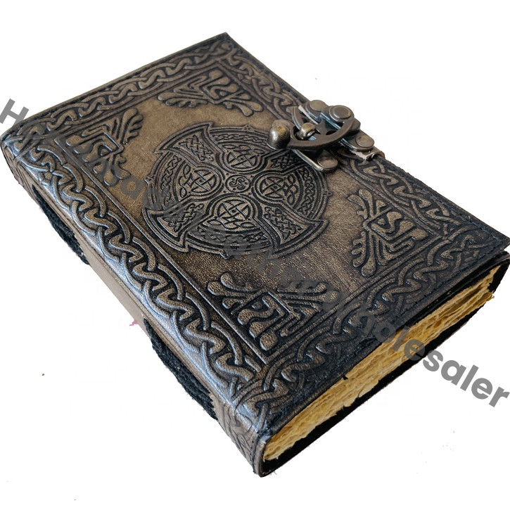 Handmade Leather Journal Book of Shadows Poetry Celtic Knot Personal Organizer Notebook Book Spell Notebooks for Collage Student