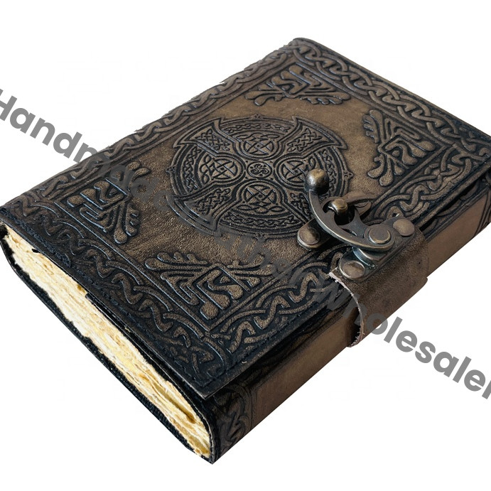 Handmade Leather Journal Book of Shadows Poetry Celtic Knot Personal Organizer Notebook Book Spell Notebooks for Collage Student