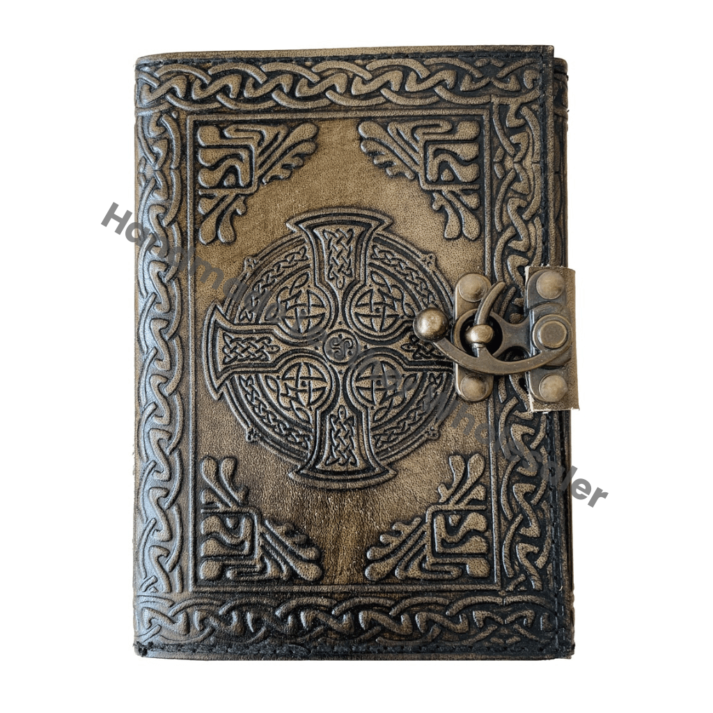 Handmade Leather Journal Book of Shadows Poetry Celtic Knot Personal Organizer Notebook Book Spell Notebooks for Collage Student