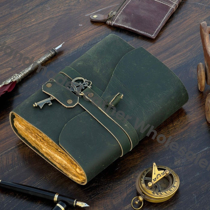 Handmade Leather Journal – Deckle Edge Paper, Book of Shadows