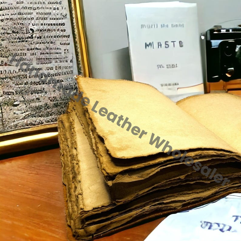 Handmade Leather Journal: Heart Lock, Vintage Spell Book, Grimoire