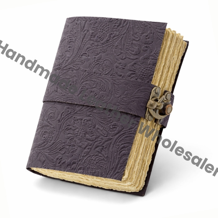 Handmade Leather journal Notebook Junk Journal Travel Writing Sketchbook journal with lock