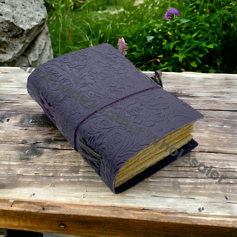 Handmade Leather journal Notebook Junk Journal Travel Writing Sketchbook journal with lock