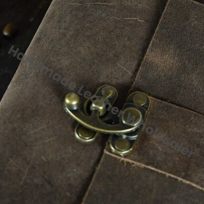 Handmade Leather Journal, Vintage Deckle Edge Paper, Custom Engraved Gift