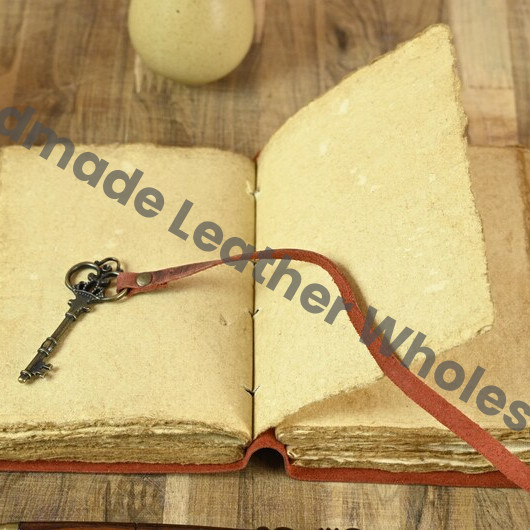 Handmade Leather Journal – Vintage Deckle Edge Paper, Grimoire Journal