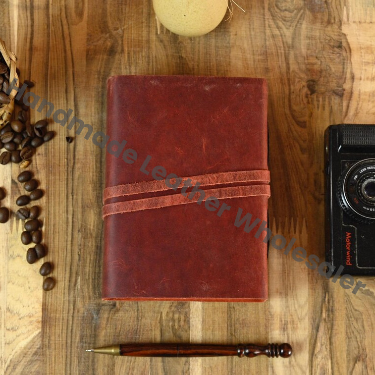 Handmade Leather Journal – Vintage Deckle Edge Paper, Grimoire Journal