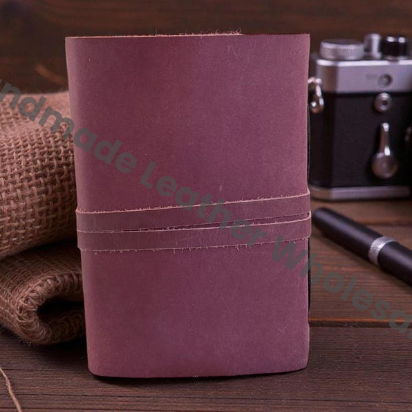 Handmade Leather Journal with Antique Key | Custom Engrave Vintage Travel Notebook