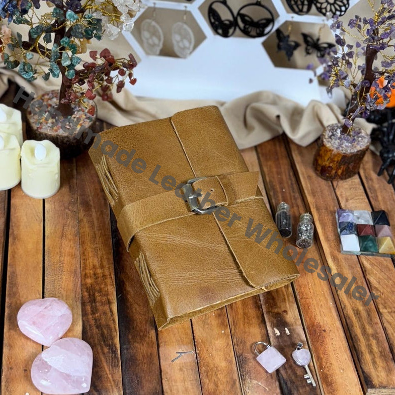 Handmade Leather Journal with Buckle | Personalized Engraved Notebook | Rustic Vintage Diary | Travel Writing Sketchbook