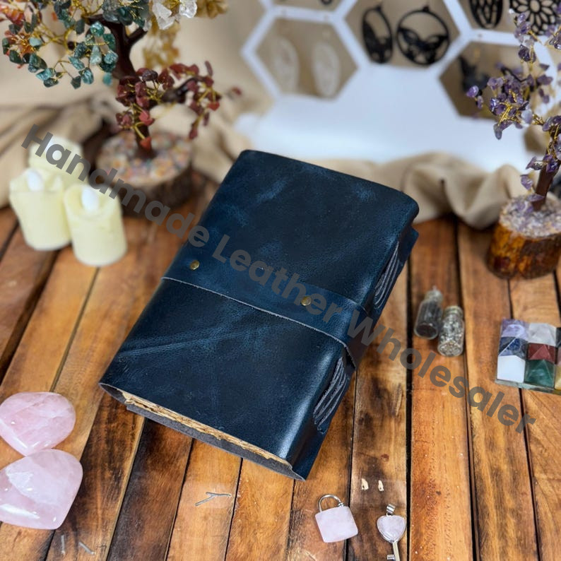 Handmade Leather Journal with Buckle | Personalized Engraved Notebook | Rustic Vintage Diary | Travel Writing Sketchbook