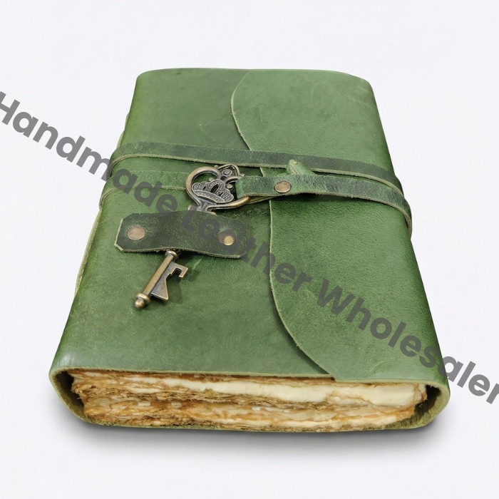 Handmade Leather Journal with Key: Vintage Spell Book of Shadows