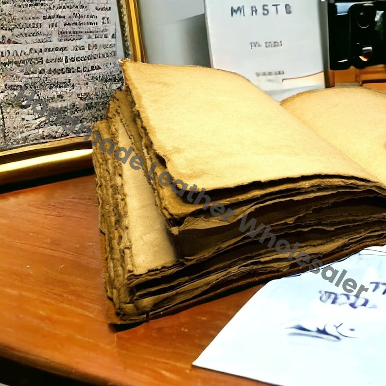 Handmade Leather Journal with Key: Vintage Spell Book of Shadows