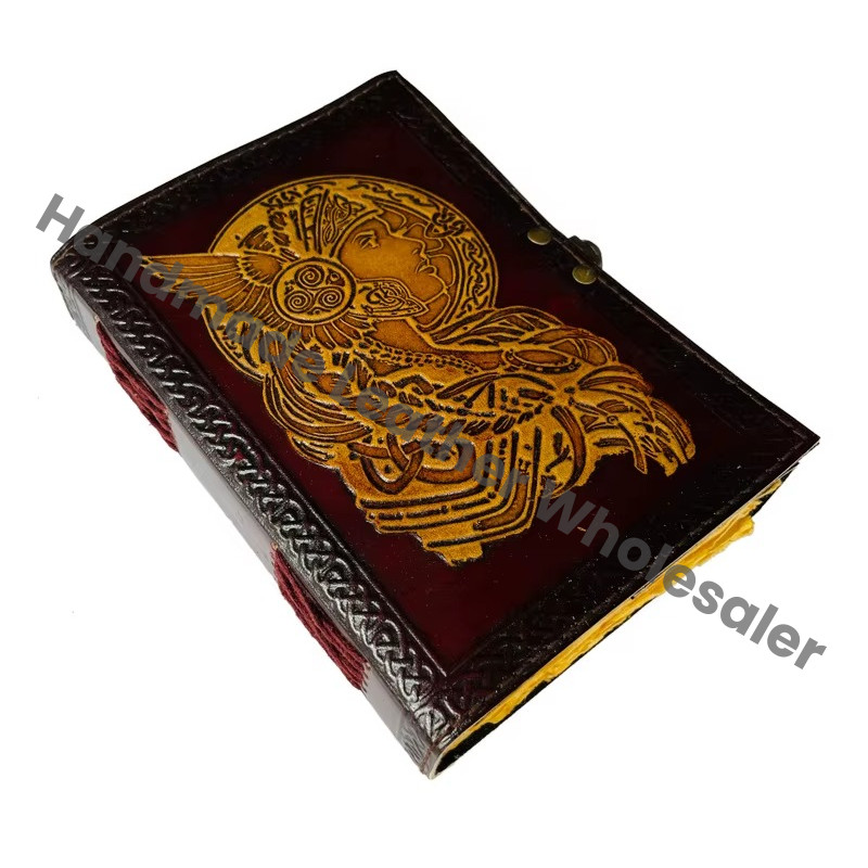 Handmade Leather Journal Writing Notebook Diary Thermal Binding Daily Notepad Men Women Unlined Artist Sketch Charcoal Gift