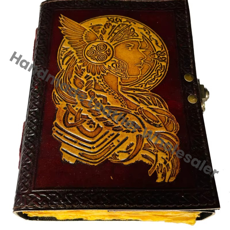 Handmade Leather Journal Writing Notebook Diary Thermal Binding Daily Notepad Men Women Unlined Artist Sketch Charcoal Gift