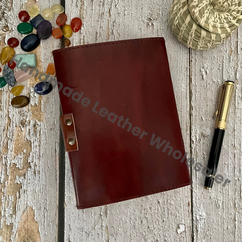 Handmade Leather Owl Journal: Embossed Writing Notebook