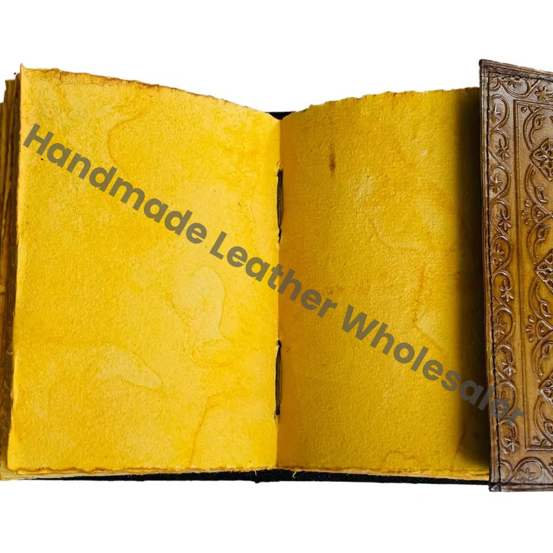 Handmade Leather Pentagon Journal Writing Notebook Diary Bound Notepad Men Women Unlined Paper Medium Custom Logo Gift Artist