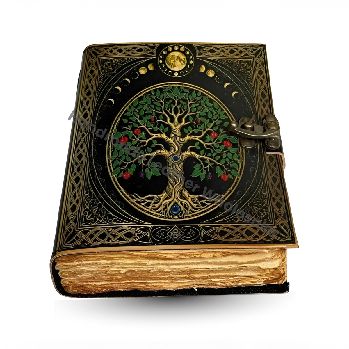 Handmade Leather Tree of Life Journal | Pagan Grimoire, Book of Shadows