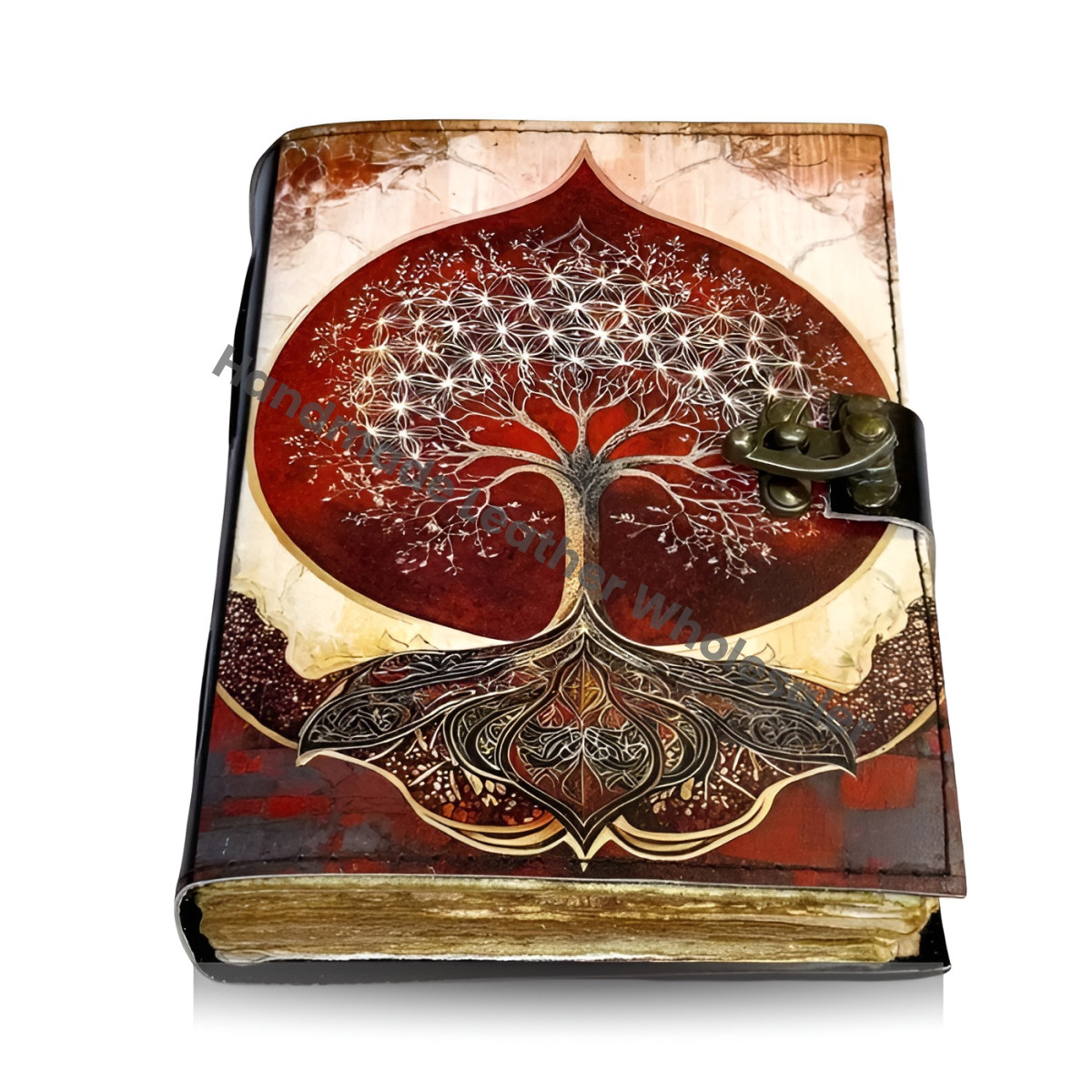 Handmade Moon Tree Leather Grimoire Journal: Wiccan Book of Shadows Witchcraft Spell book & Wiccan Pagan Gothic Occult