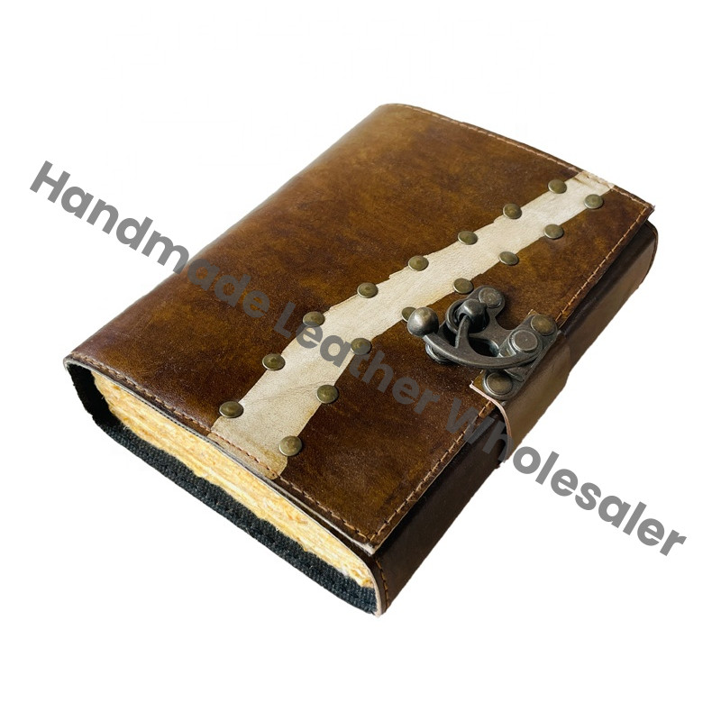 Handmade Personal Organizer Leather Hardcover Notebook Spiral Bound Gift with Custom Logo-Office Journal for Travel and Writing