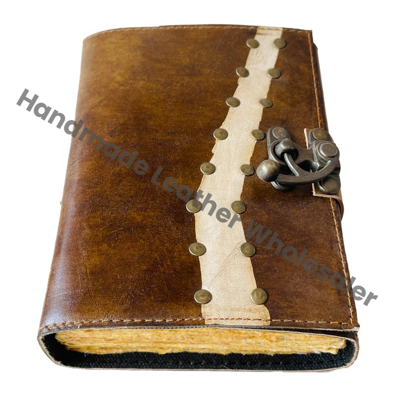 Handmade Personal Organizer Leather Hardcover Notebook Spiral Bound Gift with Custom Logo-Office Journal for Travel and Writing