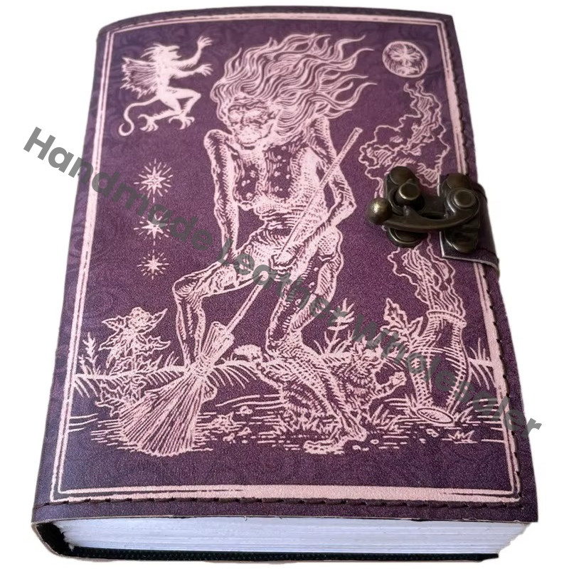 Handmade Printed Leather Address Book Gift Vintage Classic Design Travel Sketchbook Bound Paper Notebook or Sketch Book