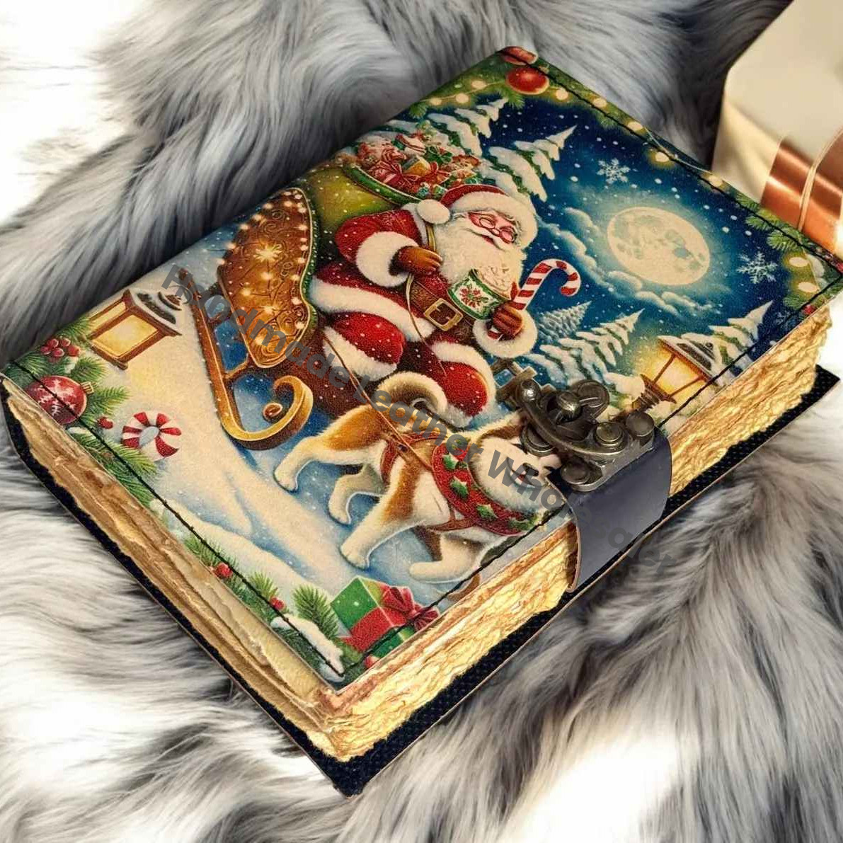 Handmade Santa Sleigh Journal | Vintage Christmas Diary