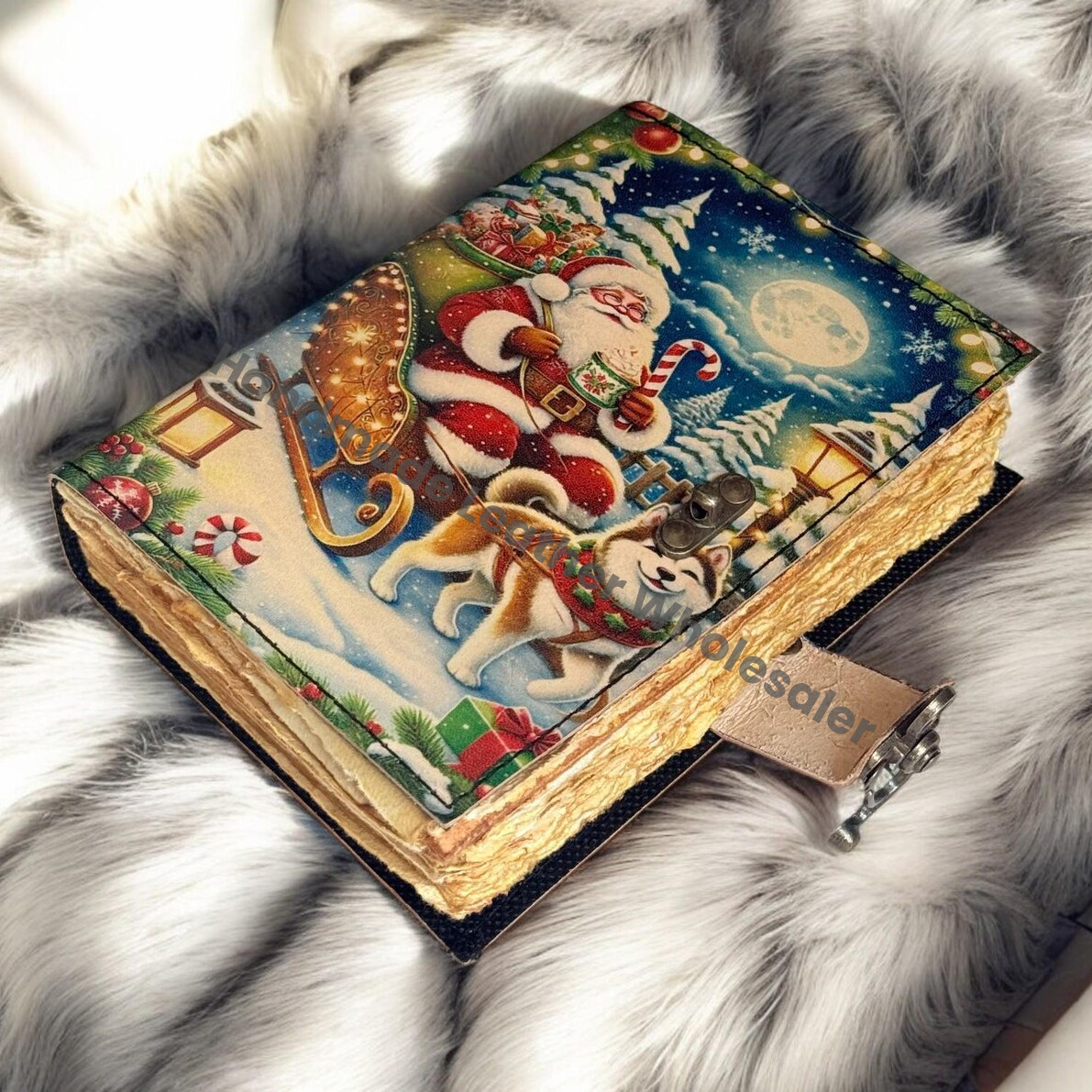 Handmade Santa Sleigh Journal | Vintage Christmas Diary