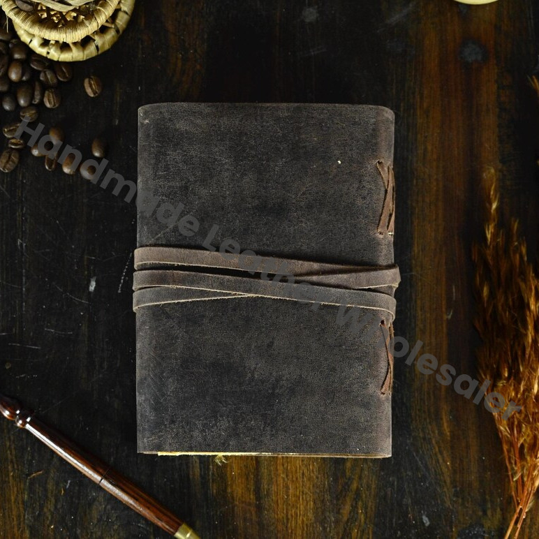 Handmade Soft Leather Grimoire Journal, Vintage Spell Book