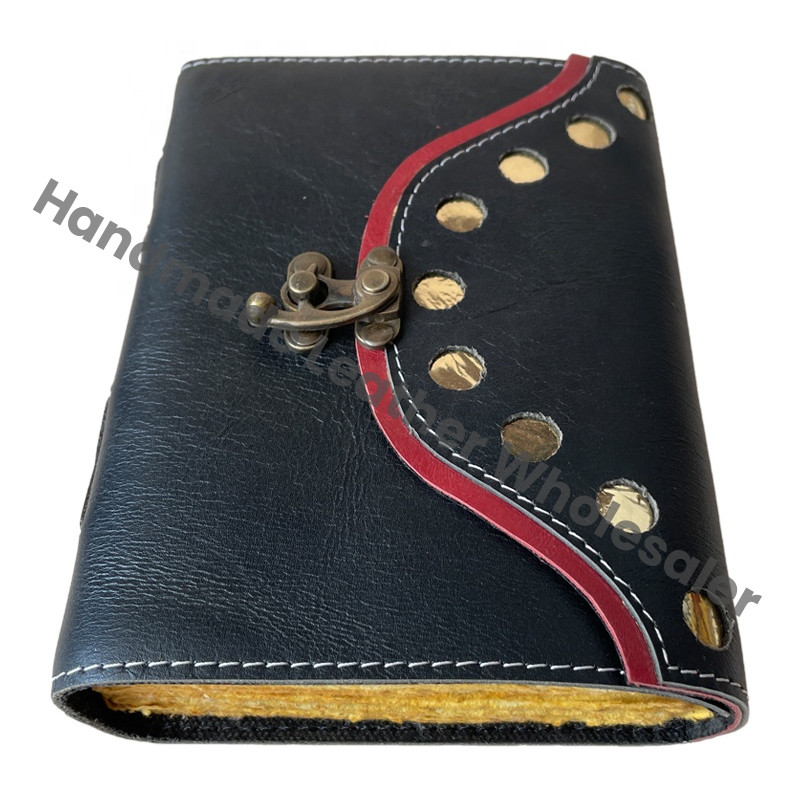Handmade Soft Leather Hardcover Journal Vintage Writing Notebook Daily Embossed Antique Deckle Diary Kraft Paper Spiral Bound